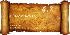 Gumber Kevin névjegykártya